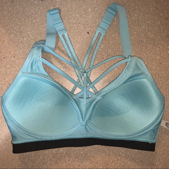 VS Lightweight Blue Strappy Sports Bra Sz 32C - Picture 4 of 6